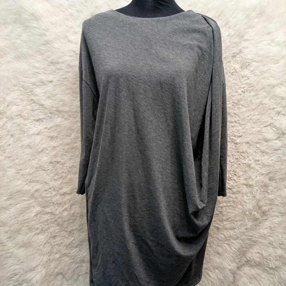 Bellambia Women's Gray 3/4 Sleeves Blouse Top Size M